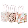 Sparkle and Bash 12 Pack Small Gift Bags with Handles for Candles, Mini Party Favors for Mothers Day, 3 Assorted Pink Designs (5x5x3 in) - 2 of 4