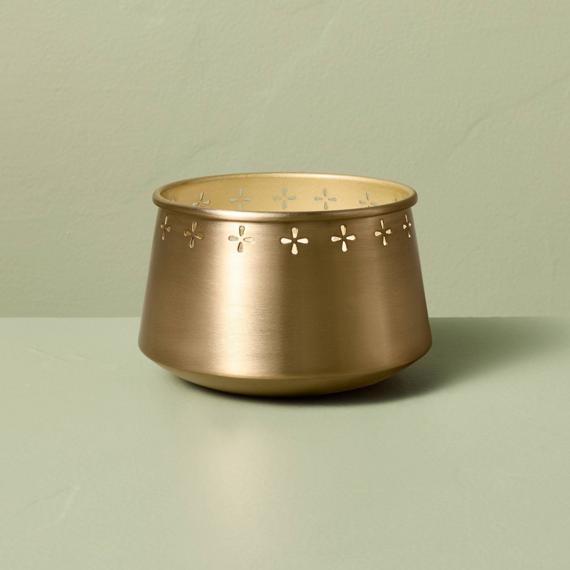 Medium Brass Punched Balsam and Berry Jar Candle - Hearth & Hand™ with Magnolia