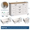 9 Drawer Dresser for Bedroom, 55" Wood Rustic Chest of Drawers, TV Stand Dresser Storage Cabinet, Storage Organizer for Living Room - 2 of 4
