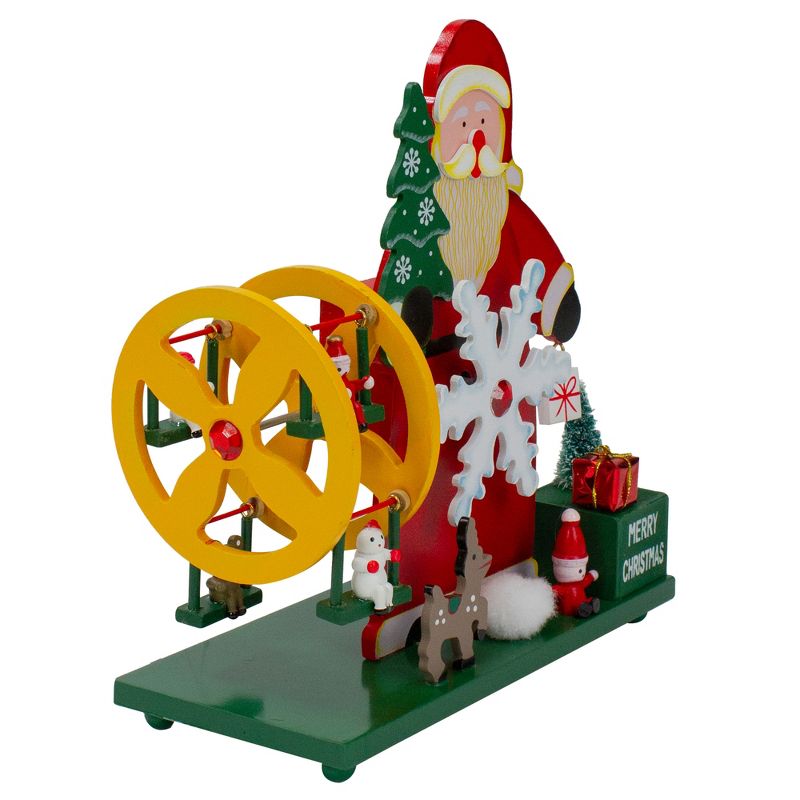 Northlight 9.5" Red and Green Santa Claus Wonderland Christmas Musical Tabletop Decor, 3 of 6