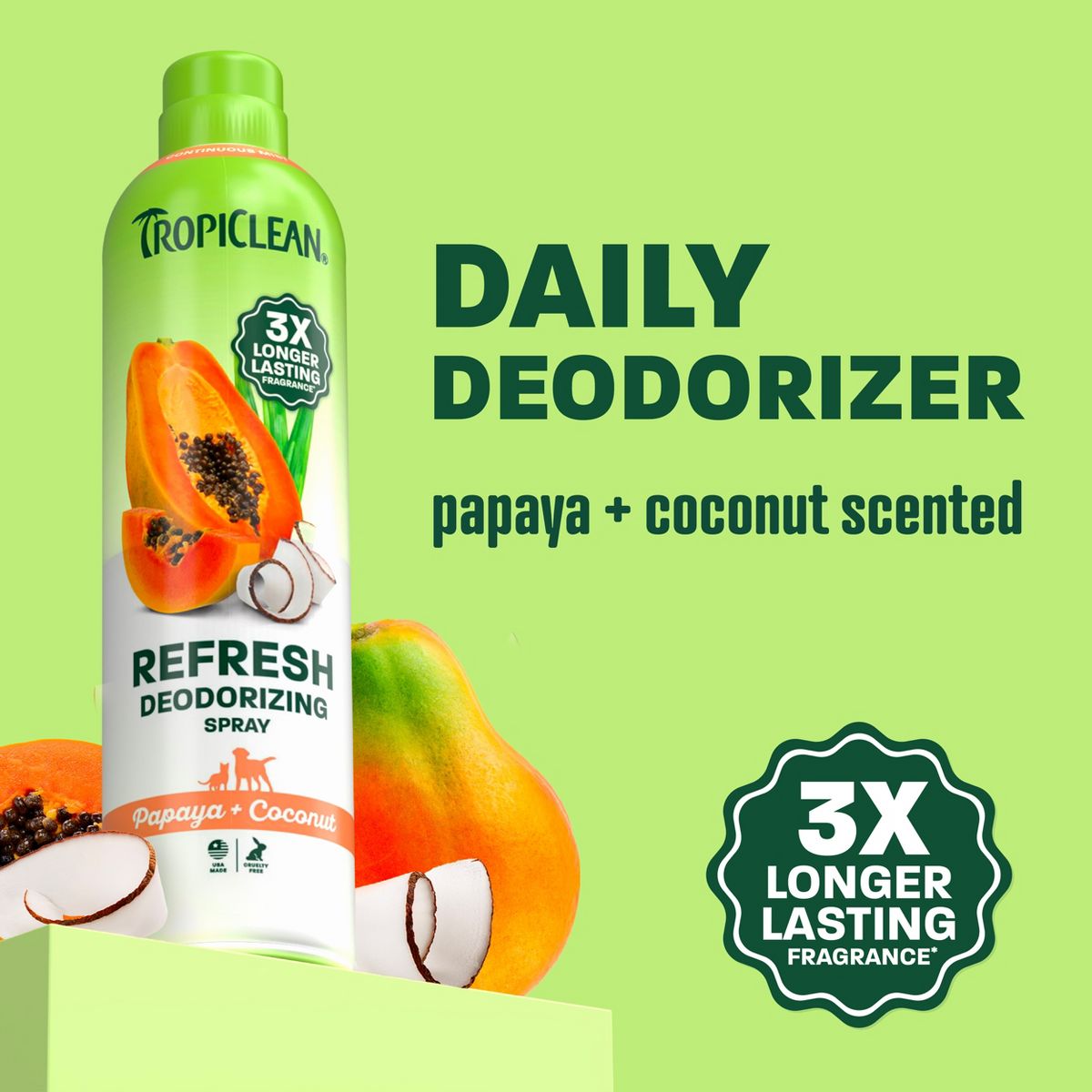 TropiClean Refreshing Deodorizing Dog Spray - 7.1 fl oz - thumbnail 2