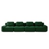 AENKYO 153-Inch Square Cloud Couch Modular Sectional Sofa with Two Ottomans, No Assembly Required - Ergonomic Floor Lounge for Living Room - Camel - 4 of 4