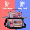 OPUX Insulated Dual Compartment Lunch Bag, Leakproof Soft Cooler Box Women Men Adult, Reusable Tote Pail Kids Boys Girls School - 2 of 4