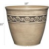 Classic Home and Garden Indoor/Outdoor Round Corinthian Resin Flower Pot Planter - 4 of 4
