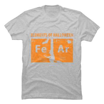 Men's Design By Humans Elements Of Halloween Tee (FeAr) Periodically By Luckyst T-Shirt