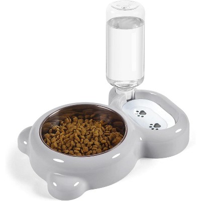 Dog Bowls, Cat Food and Water Bowl Set with Water Dispenser and Stainless Steel Bowl for Cats and Small Dogs