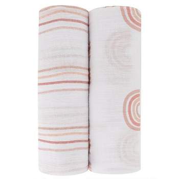 Ely's & Co. Cotton Muslin Swaddle Blanket  2 Pack