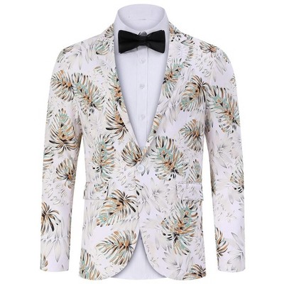 Men's Casual Blazer Sport Coat Slim Fit One Button Suit Lightweight Sport Jacket