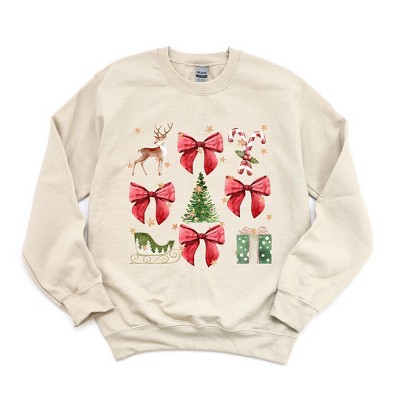 Simply Sage Market Women's Graphic Sweatshirt Coquette Christmas Collage