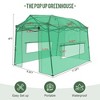 YARDSIGHT 11 x 8.5 FT Walk-in Greenhouse, Portable Pop-up Greenhouse 3 Adjustable Hights Heavy Duty Plant Gardening Canopy with Durable PE Cover - 3 of 4