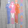 Juniors Fruits Basket Anime Character Graphic Print Grey Crop Top Tee Shirt- - 2 of 3