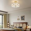 YIYIBYUS Semi Flush Ceiling Light Indoor Hanging Lamp With Glass Shade - 2 of 4