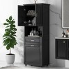 NicBex Modern Matte Finish Bathroom Storage Cabinet with 1 Door,1 Drawer,1 OpenShelf&Tilt-Out Laundry Hamper,Freestanding Cabinet for Bathroom - 2 of 4