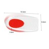 Unique Bargains Silicone Heel Support Cup Pads Orthotic Insole Plantar Care Heel Pads Ripple Pattern Size 33-39 4Pcs - 4 of 4