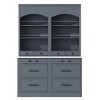83.7'' Tall Pantry Cabinet with Faux Marble Top, 5 Drawers and Adjustable Shelf, Freestanding Kitchen Storage Hutch-3irtyhousy - 3 of 4