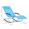 Zero Gravity Rocking Chair Outdoor Chaise Lounge Chair Recliner Rocker with Detachable Pillow and Weather-Fighting Fabric for Patio, Deck, Pool - 3 of 4