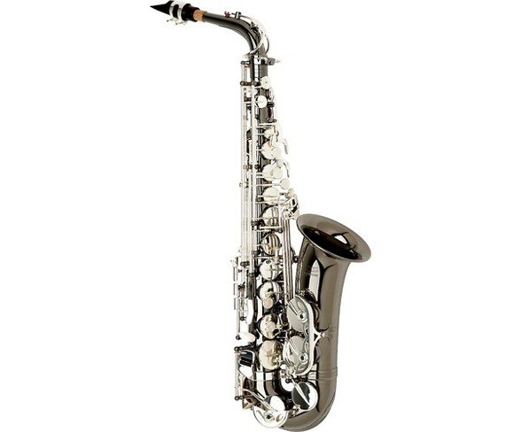 Allora Vienna Series Intermediate Alto Saxophone AAAS-505 - Black Nickel Body - Silver Plated Keys