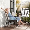 Outdoor Glider Chairs with Coffee Table, Patio 2-Seat Rocking Chair Swing Loveseat with Breathable Sling for Backyard, Garden, and Porch - 4 of 4