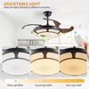 Mayeerty 18" Retractable Ceiling Fan with Light, Modern LED Chandelier Fan with Remote Control - 4 of 4