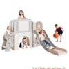 Ages 1-3 8-in-1 Toddler Slide and Climber Set for Indoor & Outdoor Play, Features Basketball Hoop, Telescope, Drawing Board & Storage - 2 of 4