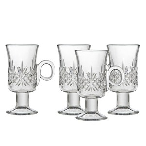 Godinger Silver Set of 4 Dublin Crystal Irish Coffee Mugs: 7.75 oz, Hand Wash, Dishwasher-Safe, Hot/Cold Beverages - 1 of 2