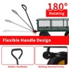 Heavy Duty 880 Lbs Capacity Mesh Steel Garden Cart Folding Utility Wagon with Removable Sides Versatile Flatbed Carts 180¡ã Rotating Handle(Green) - 2 of 4