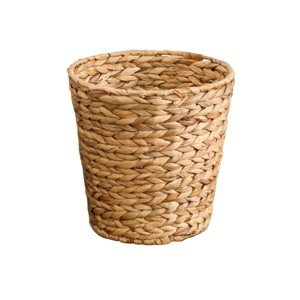 SEVOBAL Laundry Bags and Baskets Natural Woven Storage Basket and Planter, Round Organizer for Home Decor, Plant Display, Brown, 11"*1.6"*11" - 1 of 4