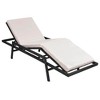 vidaXL Sun Lounger with Cushion Poly Rattan Black - 2 of 4