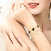 Gold Bracelets for Women,14K Gold Plated Love Bangle Bracelet Set,Crystal Stackable Bangles with Friendship - 3 of 4