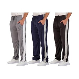 Lomsoe Essentials 3 Pack: Men's Mesh Athletic Gym Workout Lounge Open Bottom Sweatpants with Pockets (Available in Big & Tall) - 1 of 1