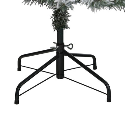 6ft Flocked Rock Springs Spruce Artificial Christmas Tree with LED Lights