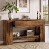 Tribesigns 55.1" Console Table with 2 Drawers, Wooden 2-Tier Sofa Table Behind Couch,  Entryway Table for Corridor, Hallway, Brown - 4 of 4