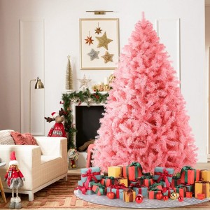 HOMDOX 6ft Artificial Christmas Tree, Premium Unlit Hinged Design, 1477 Dense Branches Realistic Holiday Décor w/Easy Assembly, Foldable Base - 1 of 4