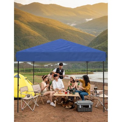 10'x10' Pop Up Canopy Tent Easy to Set Up and Take Down, with 4Pcs Sidewalls, Portable Instant Commercial Canopy for Patio, Outdoor, Camping, Black