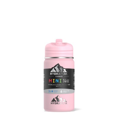 Hydrapeak Junior 14oz Insulated Kids Water Bottle With Straw Lid & Handle  Bubblegum-cl/bg : Target