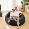 Inhand Bean Bag Chairs for Adults - Memory Foam Furniture BeanBag Chair with Soft Fiber Cover - Round Fluffy Couch for Living Room - 2 of 4