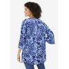 Woman Within Plus Size Bell-Sleeve V-Neck Tunic - 3 of 4