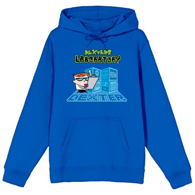 Dexter's Laboratory Dexter With Clipboard Long Sleeve Royal Blue Adult ...