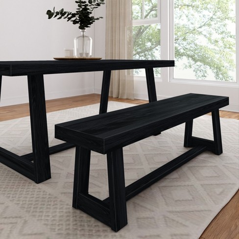 Plank beam Farmhouse Dining Bench Solid Wood Bench For Dining Table kitchen 60