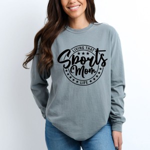 Simply Sage Market Living That Sports Mom Life Stars Garment Dyed Long Sleeve - 1 of 4