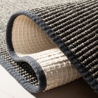 Charcoal Gray Hand-Knotted Wool Runner Rug 2'4" x 4'