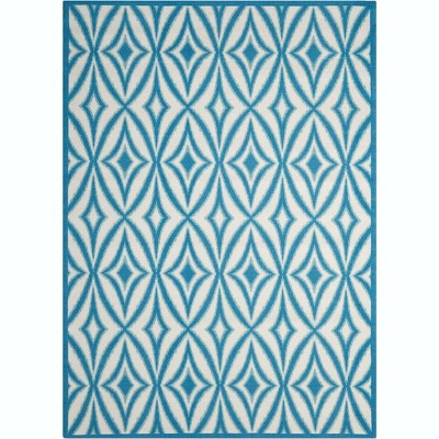 Waverly Sun & Shade "Centro" Azure Indoor/Outdoor Area Rug by Nourison