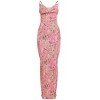 Women's Summer Casual Pleated Sleeveless Bodycon Cami Maxi Dress Dress Floral Wedding Dress - 3 of 4