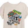 Women's - Star Wars - The Mandalorian Mando Grogu Stickers Oversized Graphic T-Shirt - 2 of 4