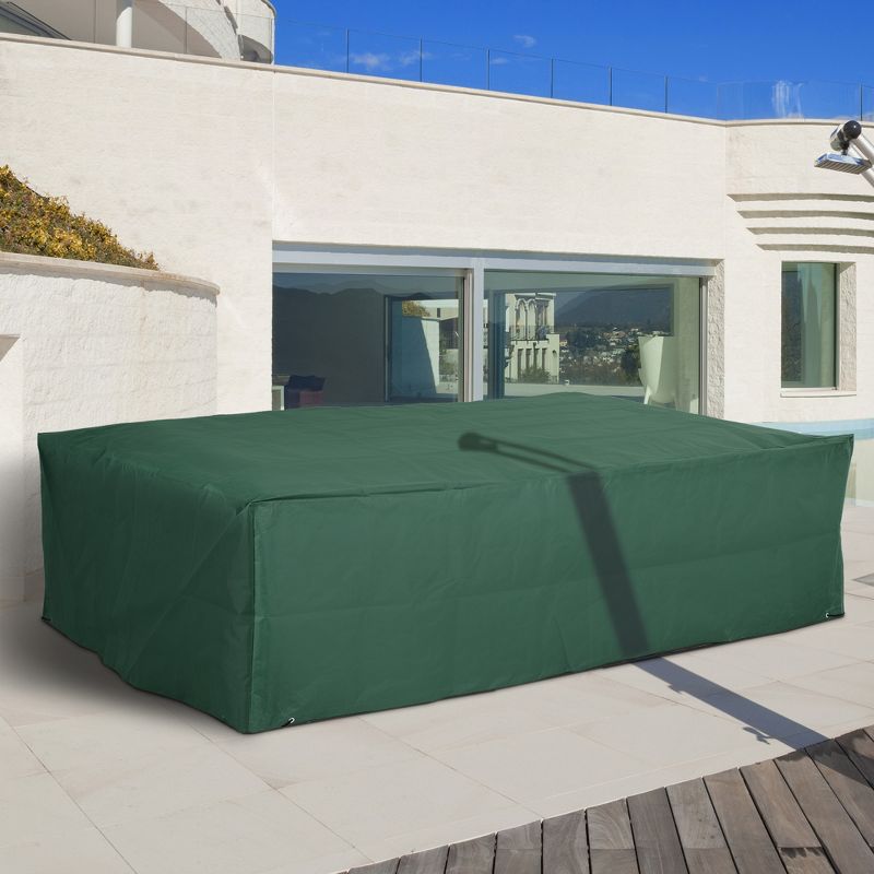 Outsunny Patio Sectional Furniture Sofa Cover, Waterproof Lightweight Polyster, 97"L x 65"W x 26"H, 4 of 9