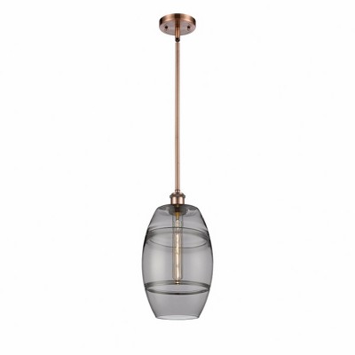 Vaz - 1 Light Stem Hung Mini Pendant In Industrial Style-9.88 Inches Tall and 8 Inches Wide