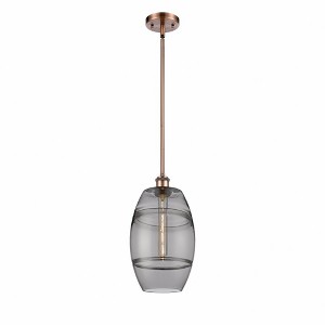 Vaz - 1 Light Stem Hung Mini Pendant In Industrial Style-9.88 Inches Tall and 8 Inches Wide - 1 of 1