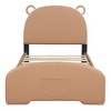 Twin Size Upholstered Platform Bed with Bear-shaped Headboard and Footboard-ModernLuxe - 4 of 4