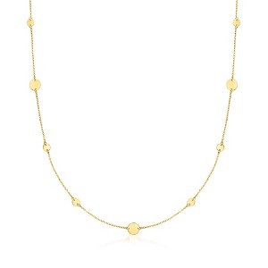 Ross-Simons Italian 14kt Yellow Gold Disc Station Necklace - 1 of 2