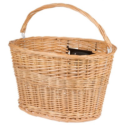 M-Wave Quick Release Wicker Basket, Brown